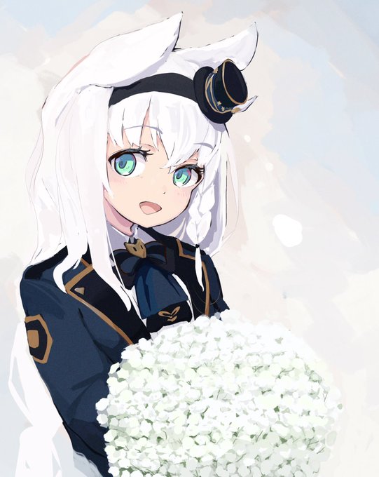 #絵フブキ 
ふぶきんぐみてたら カスミソウ描きたくなったので
花言葉は「無垢の愛」「感謝」「幸福」 