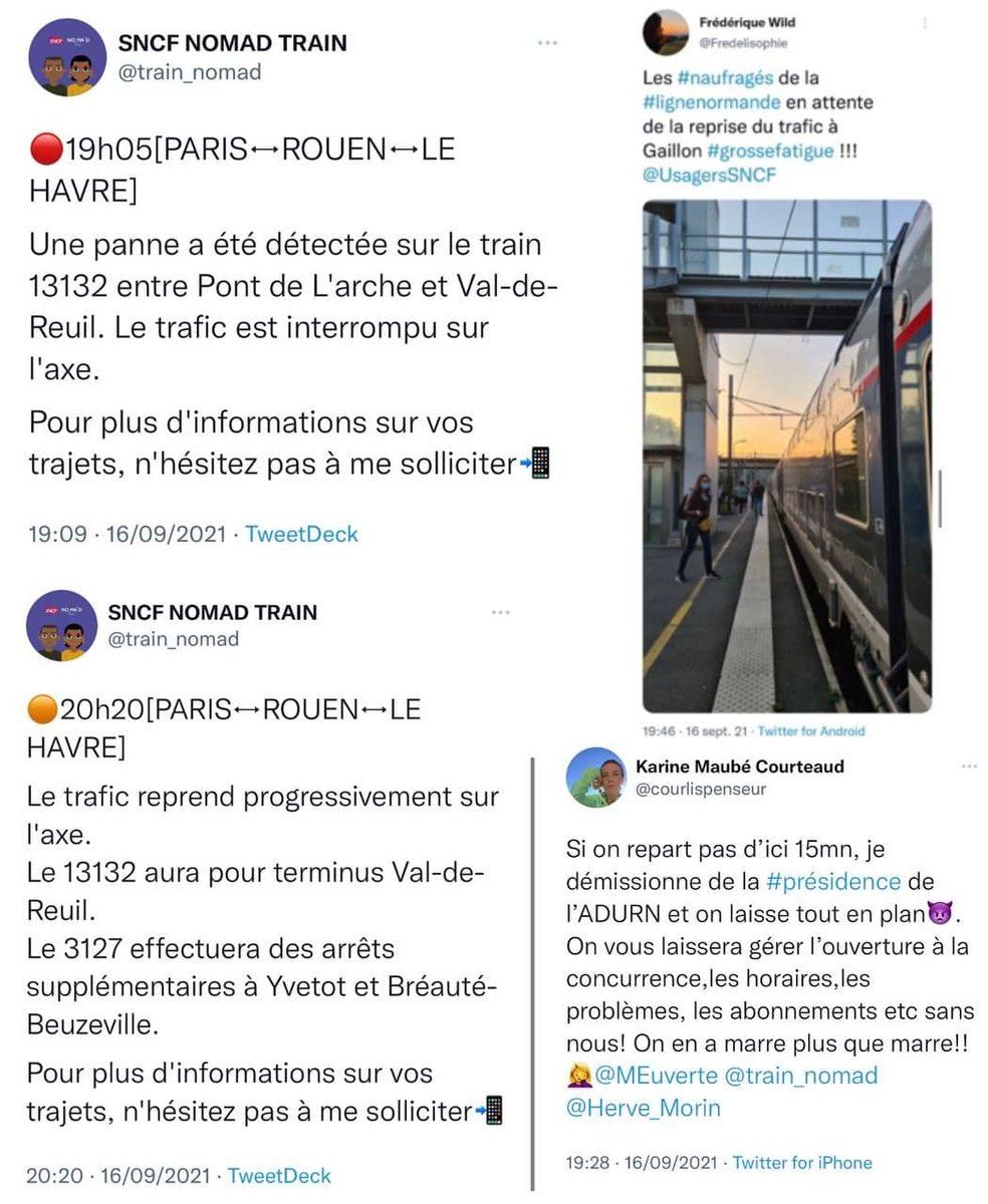 NormandieLB's tweet photo. Une "panne de train" ? Heureusement que la Région #Normandie a récemment investi dans une quarantaine de nouveaux trains Nomad. Sans quoi, on imagine le calvaire que vivraient ses usagers...#exasperation
Nous demandons des comptes à H. Morin.
#LeTrainOnEnParleVraiment #TrainNomad https://t.co/zvtH1jmHlb