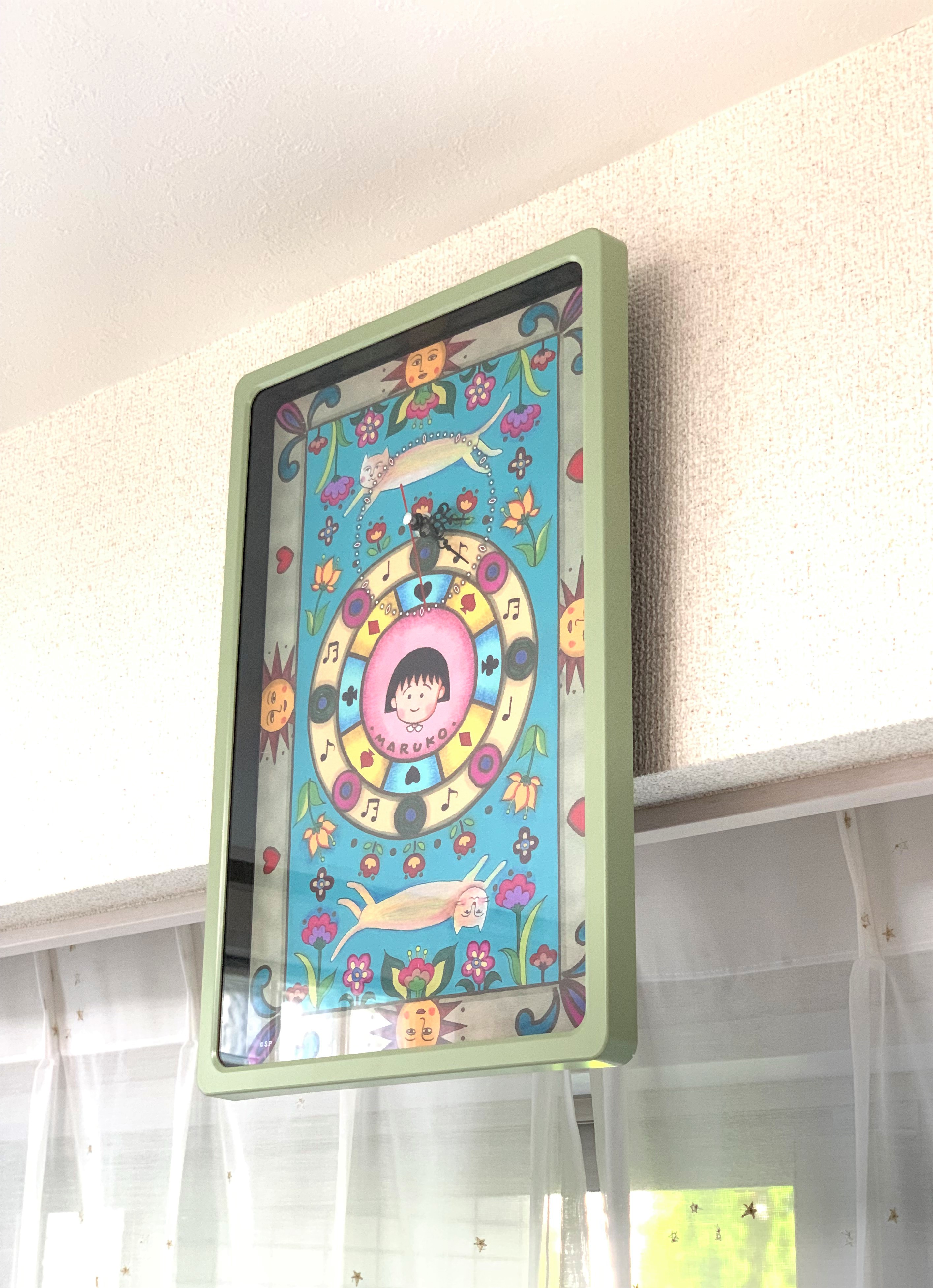 コジコジ まる子　壁掛け時計 希少価値】美品「まる子とコジコジの読書」ちびまる子ちゃん