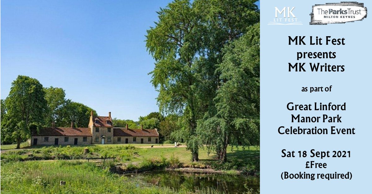 MKlitfest's tweet image. Tomorrow at #GreatLinfordManor, #MKLItFest with @TheParksTrust present some of the finest local writers to help celebrate the finished restorations.
Info/bookings: buff.ly/2Woro1q
 #MKEvents #writers #poets #miltonkeynes #shortstories #amwriting #writingcommunity