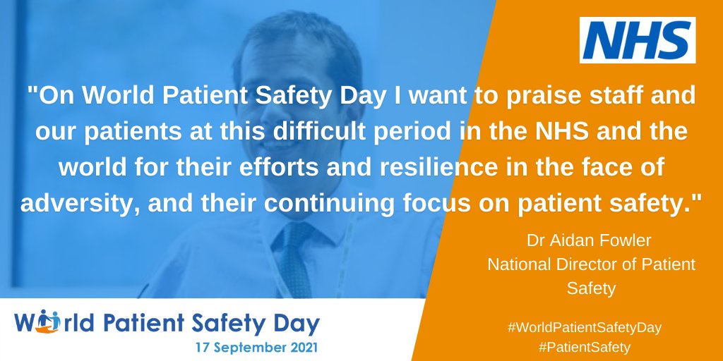 NHS Patient Safety on Twitter "Happy WorldPatientSafetyDay to all NHS staff and patients. A