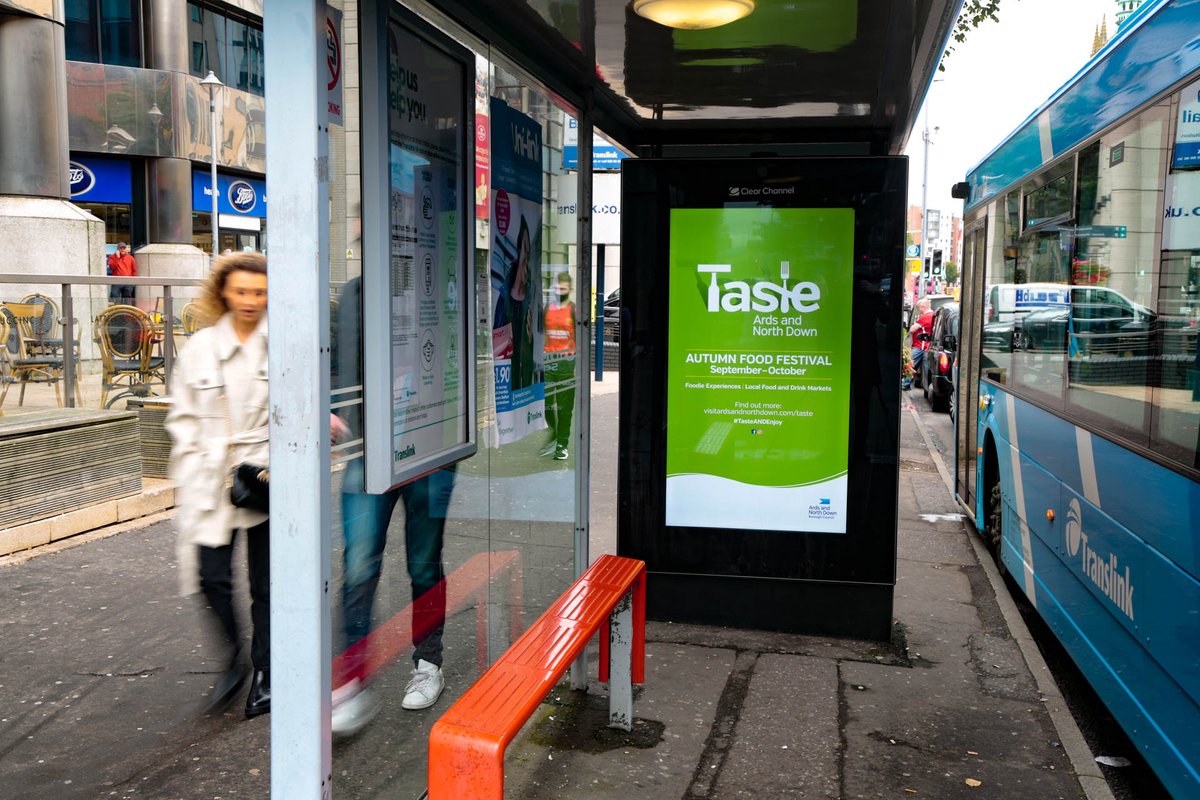 BMO_NI's tweet photo. Give your taste-buds a treat at the Ards & North Down Borough Council, Autumn food Festival - This September & October - 'A delicious celebration of local food and drink'. Visit https://t.co/FZx2LcabaV for more info #DOOH #AdshelLive #SupportLocal #FoodFestival #TasteANDEnjoy https://t.co/vqaIfnZM6S