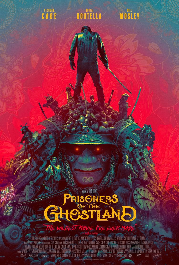 Prisoners of the Ghostland is out in cinemas and VOD **TODAY**!!!

I'm looking forward to checking this one out but let me know what you think of it too!

@ElysianFilmUK @PatriotPictures @RLJEfilms #NicolasCage #sionsono #prisonersoftheghostland