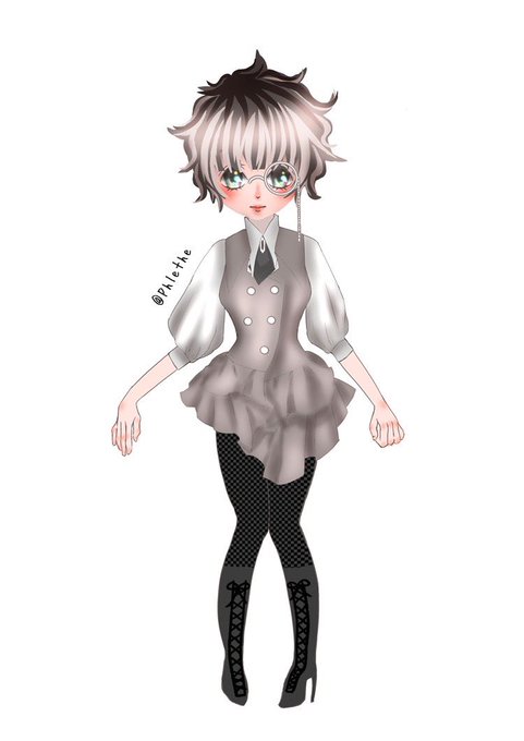 片眼鏡のtwitterイラスト検索結果