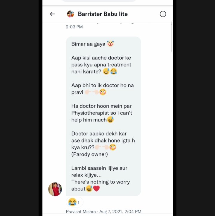 _Khubsoorat's tweet photo. July 2 , 2021 
10:40 am 

@parodyofrangu ne humara parody group banaya "BARRISTER BABU LITE" 😌

Aah !! i still don't believe it has been almost two and a half months since we are together
We are friends , we are each others secret keepers , each others bro , we are family ♥️✨🤞 https://t.co/SdxzvGsOOP