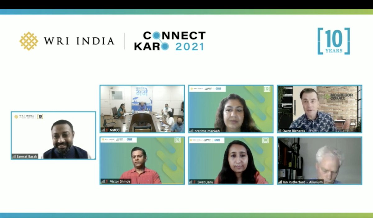 shivalijainer's tweet photo. Panel discussion on eco- sensitive urban #riverfront development through the lens of multiple disciplines and policy-making considering #climatechange crises @SamratBasak01 @cleanganganmcg @Victor68779878 @janu_swati @Alluvium_AU  @mcgregorcoxall @MarwahPratima @WRICitiesIndia https://t.co/LR5FnNKEPa