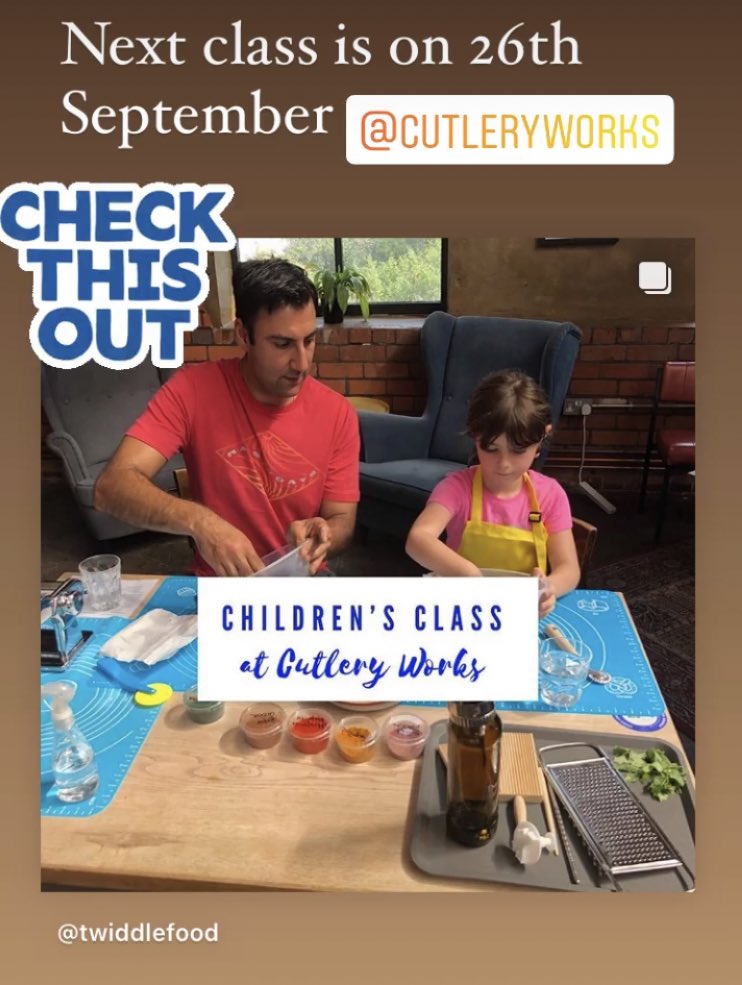 My next children’s class at Cutlery Works is next week on Sunday.
Ticketc#s can be bought on the venue’s website!
#twiddlefood #sheffield #sheffieldexperience <a href="/HelpSheffield/">Help Sheffield</a> #cookingwithchildren #funactivity #whatsonsheffield