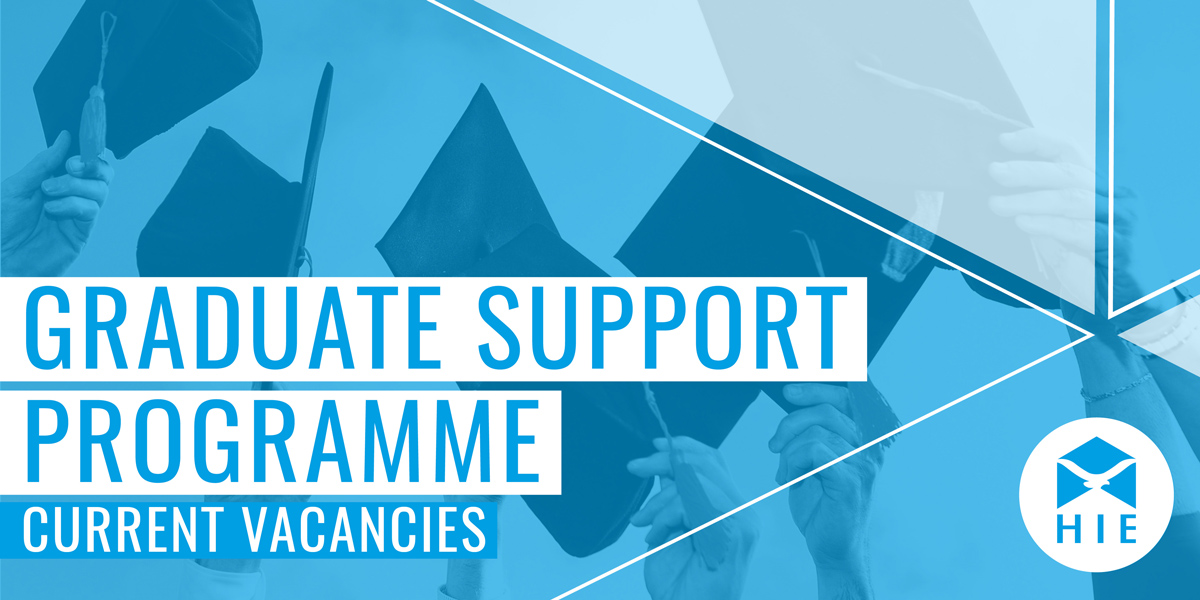 HIEScotland's tweet photo. 🎓 Are you a recent graduate looking for a new opportunity? Through our Graduate Support Programme, there are a number of placements available in organisations across our region. Find out more and apply 👇 https://t.co/N4VrMwsMD4 #graduate #vacancy #BeHere https://t.co/EFqo2i9QeC