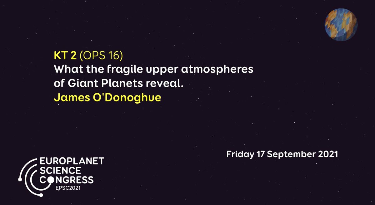 First #EPSC2021 keynote presentation of the day is by @physicsJ from @JAXA_en and #FedericoTosi from @INAF_IAPS @mediainaf, regarding our #SolarSystem giant planets and their #atmosphere, focusing particularly on the #Saturn one. @europlanetmedia