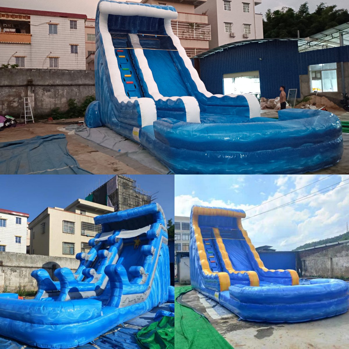 BrianInflatable's tweet image. Big Sale! Ready Stock! Ship worldwide!
High quality water slide with pool(size 10*5*6m). Production cost is $1766, including a 1500w blower.

Whatsapp/Tel: +86 13802415991
E-mail: sales03@crazyslides.com