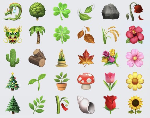 It’s a shame the entire plant world of 390,900 species is reduced down to these emojis on iPhone. Please expand them <a href="/Apple/">Apple</a>, including the ability to change flower colours 🙏 Pls retweet if you agree.