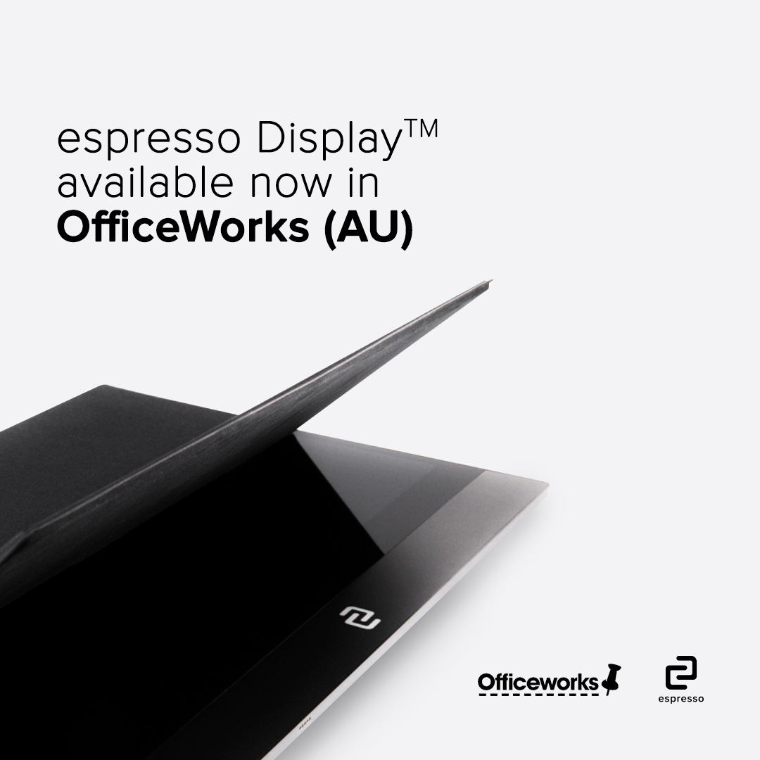 MacGear Group (@macgeargroup) on Twitter photo We are so excited to announce <a href="/EspressoDisplay/">espresso Displays</a> 's first retail partnership with <a href="/Officeworks/">Officeworks</a> 🥳
The world's thinnest PORTABLE monitor allows you to achieve more from anywhere!
bit.ly/espressoDispla… We are so excited to announce <a href="/EspressoDisplay/">espresso Displays</a> 's first retail partnership with <a href="/Officeworks/">Officeworks</a> 🥳
The world's thinnest PORTABLE monitor allows you to achieve more from anywhere!
bit.ly/espressoDispla…