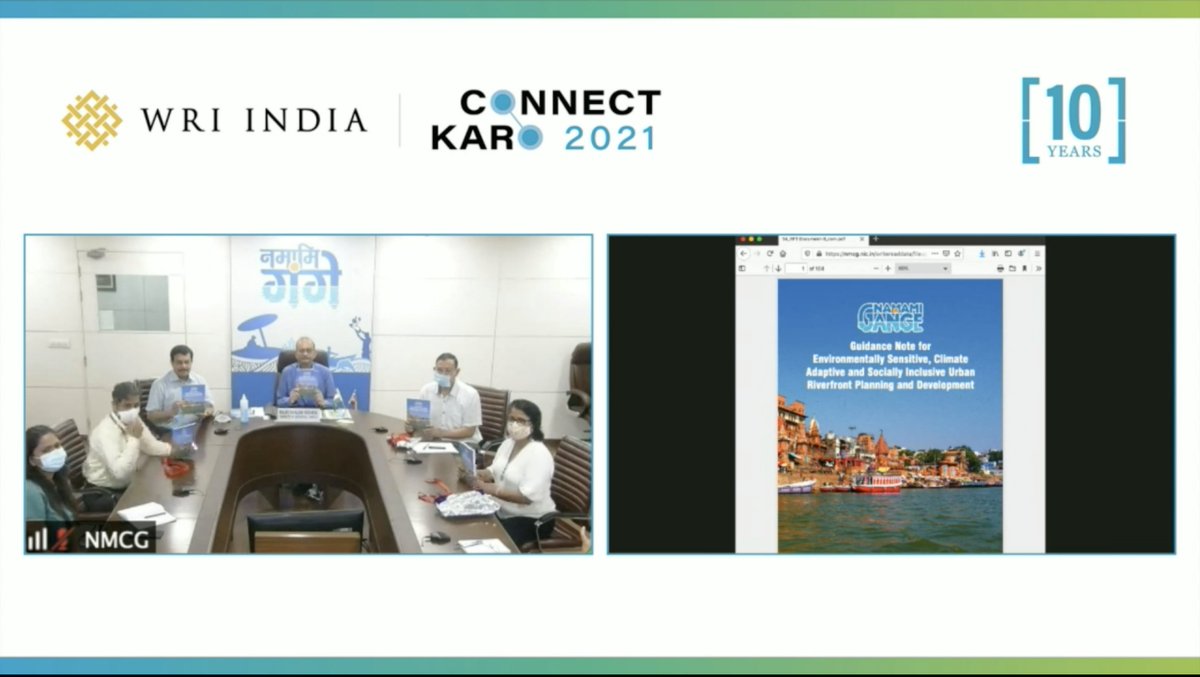 shivalijainer's tweet photo. Launch of Indian Guidance Note for Environmentally Sensitive, #Climateadaptive and Socially #Inclusive Urban #Riverfront #Planning and Development for NMCG @cleanganganmcg at #ConnectKaro 2021
by @WRICitiesIndia https://t.co/4r2Lebr0SF