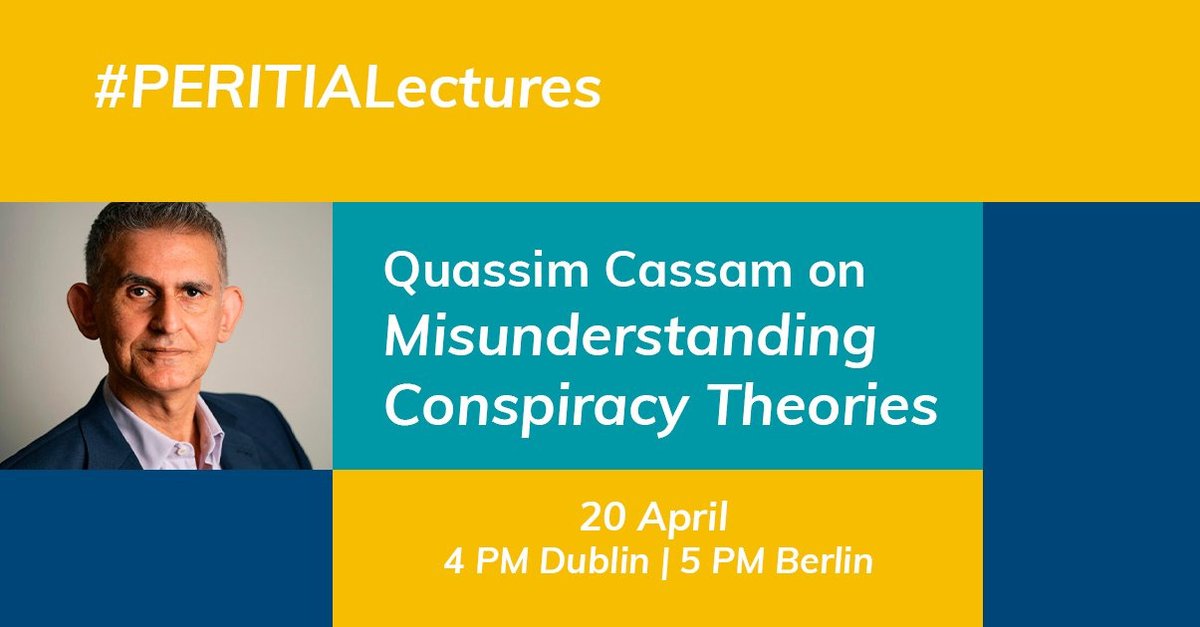 ALLEA_academies's tweet image. What is a #ConspiracyTheory? Why do people believe them? What are their political motivations?

These &amp;amp; other questions were the subject of Prof @QCassam&apos;s (@warwickuni) PERITIA Lecture 📽➡ youtube.com/watch?v=DiDAsO…

Stay tuned for Part II of the #PERITIALectures series ‼

#H2020