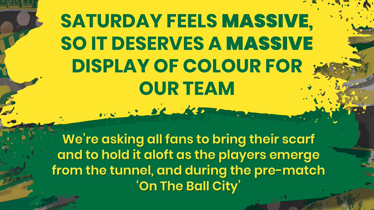 TOMORROW. A simple request from us and our friends <a href="/BE_Norwich/">Barclay End Norwich</a> 

#NCFC