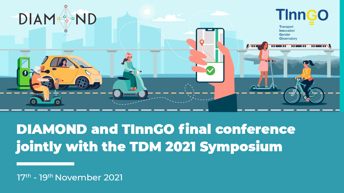 DIAMOND_H2020's tweet photo. 📢The #TDM2021 Symposium call for submission is open! This year edition focuses on “Creating a paradigm shift towards gender and equality in smart mobility”

Submit an abstract for a paper, a poster or workshop  by September 25th 🗓️

👉https://t.co/DaXBvp7x3X https://t.co/yMbqLnML5U
