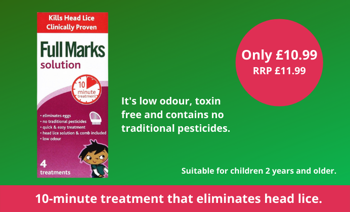 Eliminate head lice with the Full Marks 10 minute solution! Low odour, toxin free and contains no traditional pesticides. Suitable for children 2 years and older. https://www.c /full-marks-solution-with-comb-200ml.html #headlice #headlicetreatment #fullmarks #pharmacy