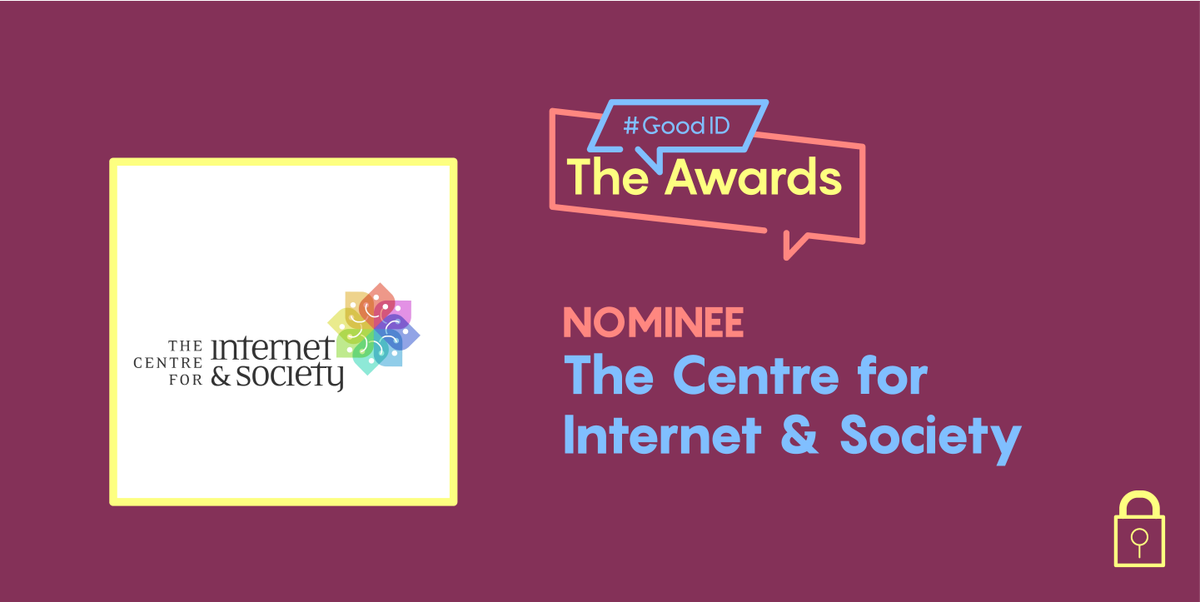 cis_india's tweet photo. Vote for us at this year's #GoodID awards 🏆, before 30 September!
Due to our work on #DigitalIDDesign, we have been nominated in the Privacy 🔐 category.
https://t.co/vVHajeK2bK https://t.co/Kp35WSiw6Y