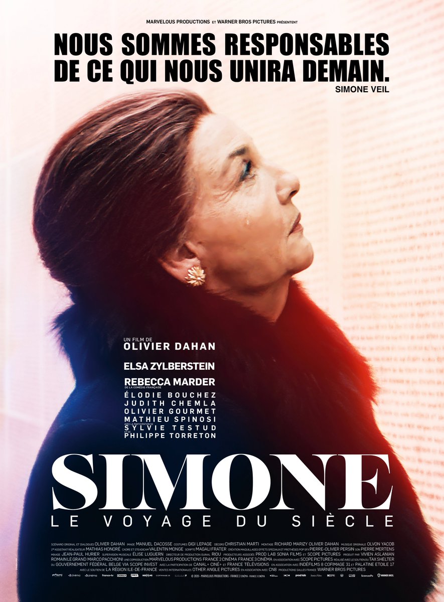 warnerbrosfr's tweet photo. Le destin de Simone Veil, son enfance, ses combats, ses tragédies.

Découvrez l'affiche de Simone – Le Voyage du Siècle, un film de Olivier Dahan, avec Elsa Zylberstein et Rebecca Marder de la Comédie-Française, le 23 février 2022 au cinéma. https://t.co/NvQYoLz0Ra