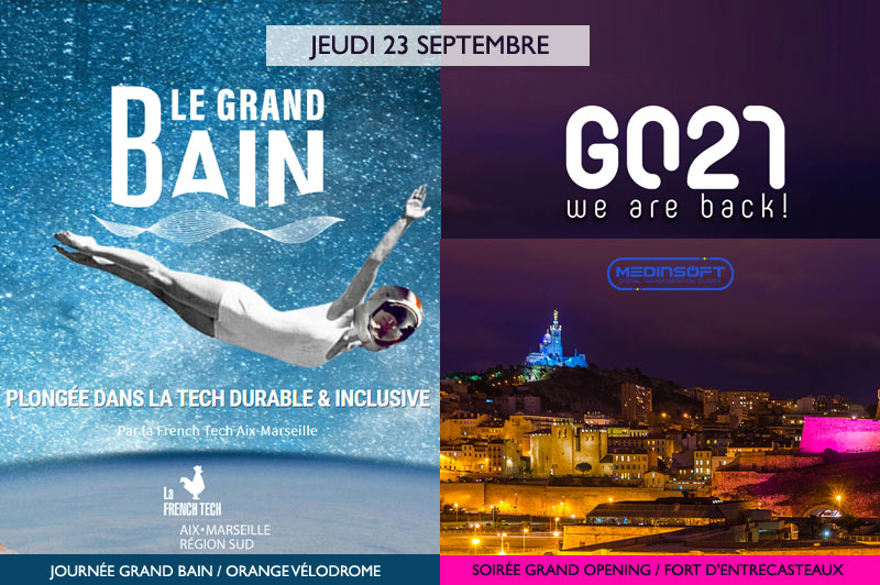 ProvencePromo's tweet photo. 🎇Le 23/09 une grande journée du #numérique se prépare à #Marseille ! 
🤿avec le Grand Bain de @AMFrenchTech et le Grand Opening de @Medinsoft.
@ProvencePromo et la ville de @marseille emmènent
21 entreprises à la découverte du dynamisme de la filière 
👉https://t.co/C2JXqqQAID https://t.co/bzlP0IQHP0