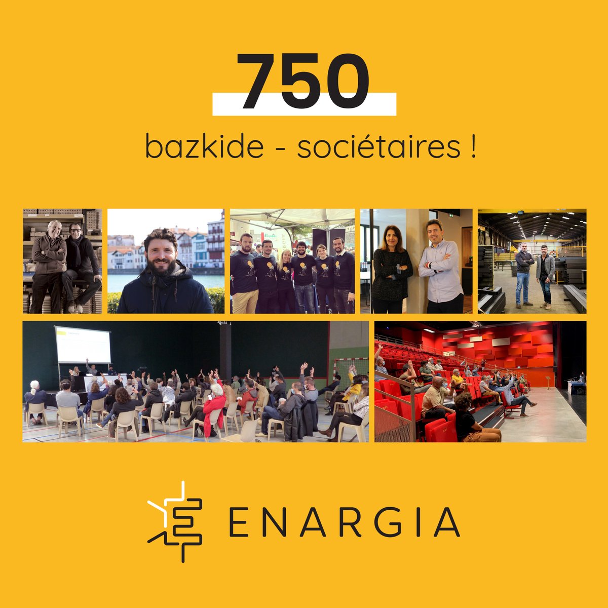 ⚡𝗘𝗡𝗔𝗥𝗚𝗜𝗔, 𝗴𝘂𝗿𝗲 𝗮𝗿𝗴𝗶𝗻𝗱𝗮𝗿 𝗵𝗼𝗿𝗻𝗶𝘁𝘇𝗮𝗶𝗹𝗲𝗮 𝗱𝗮
Issue d’un mouvement collectif et citoyen, notre #coopérative regroupe aujourd’hui 750 coopérateur·trices !
#fournisseur #local #energie #renouvelable #électricité #verte #paysbasque #enargia #enr #ess