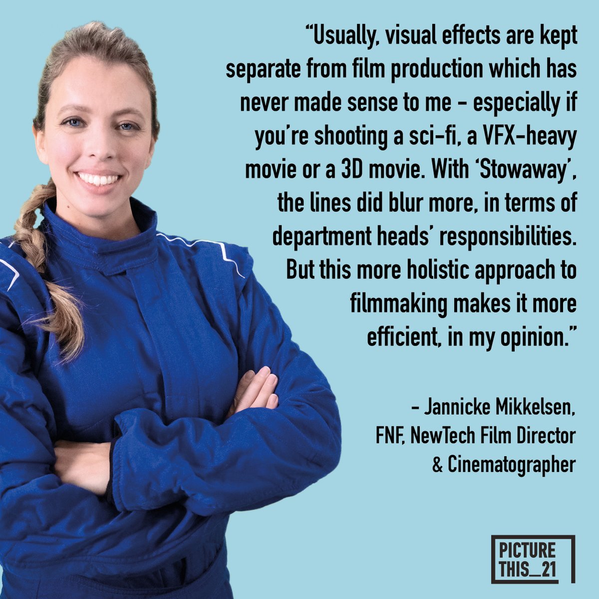 Join NewTech Film Director and Cinematographer, Jannicke Mikkelsen for a deep-dive into her work as a virtual cinematographer on Netflix release STOWAWAY. 

It's on Oct. 5. at #picturethis_21

Learn more👉 bit.ly/3nDorWB

Register here👉 bit.ly/3AkIlJt