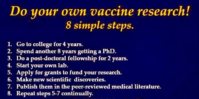 LaurelCoons's tweet photo. How to do your own vaccine research … 💉 https://t.co/KatukpD0cJ