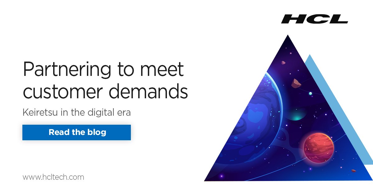hcltech's tweet photo. Learn how the centuries-old Keiretsu framework applies to partnering and value creation in the digital age. Read the blog: https://t.co/OR7GNxDeqC #DigitalTransformation #CustomerCentric #PartnerNetworks #OneHCL https://t.co/iuqf08Sai4