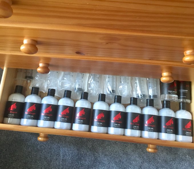 Feels like I&rsquo;m preparing for war...! I guess you can never have too much cumlube right? 😅💕 https://t