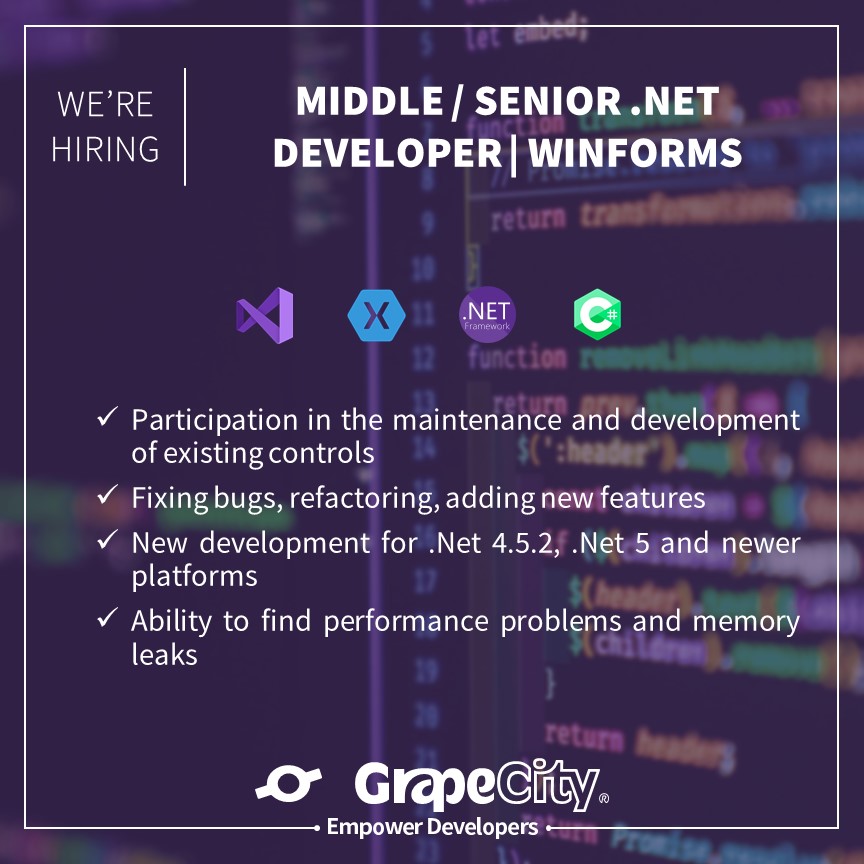 grapecity_al's tweet image. We're hiring!!
#grapecityal #grapecitylife #valuesthatprevail #hiring #wearehiring #softwaredeveloper #productspecialist #technical #contentcreator #middledeveloper #seniordeveloper #recruiting #nowhiring #recruitment #developer #applynow