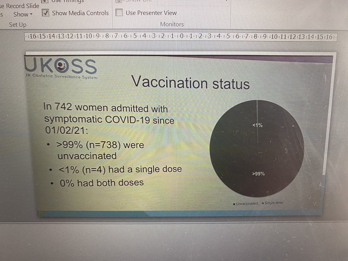 Sharing these stark stats on our #MDT training day today - Pregnant Covid -19 Admissions 0% Fully Vaccinated 😕 <a href="/NPEU_UKOSS/">UKOSS</a> CMW and Obs team keen to share the evidence with women and families #WPSD2021 <a href="/MaternitySash/">SASH_Maternity_</a> <a href="/CudjoeMC/">Michelle Cudjoe</a>