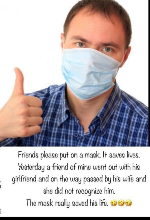 dickkimble10's tweet photo. Masks saves lives https://t.co/aeIHQI9KZJ