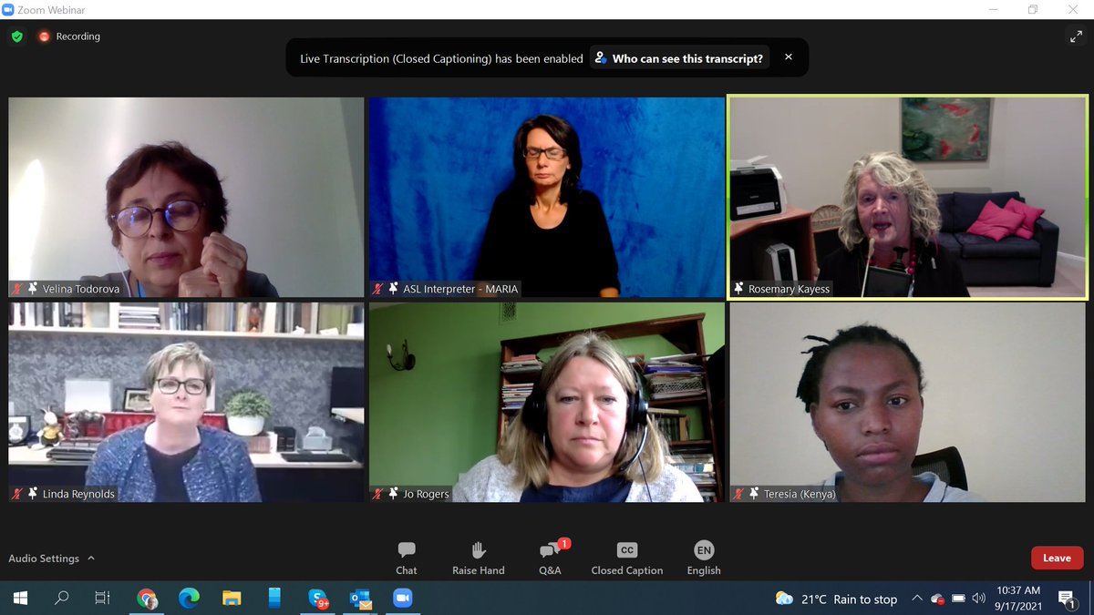 #DGD2021: Ms. Kayess #CRPD Chair points out - "Congregate settings exacerbate impairments. There is a deeply ableist perception that children with #disabilities need specialist care. But congregate care is traumatising. All children can thrive in the family with support."