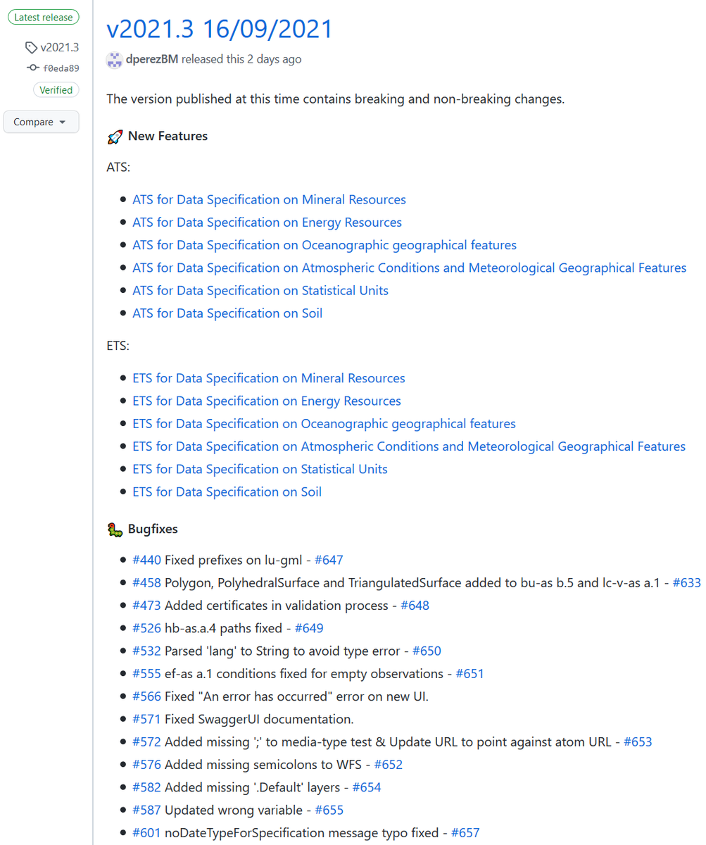 MarcoMinghini's tweet photo. 📢 Version 2021.3 of the INSPIRE Reference Validator is out❗️
This is the release to be used for the 2021 Monitoring process. For the first time it includes all tests for all @INSPIRE_EU Annex I/II/III datasets & several bugfixes.
All info at https://t.co/ghrizrKGmc https://t.co/EV3veB0Y4u