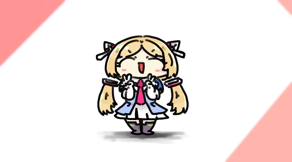 アキ・ローゼンタール 「✌✌
#アロ絵 」|furoguのイラスト