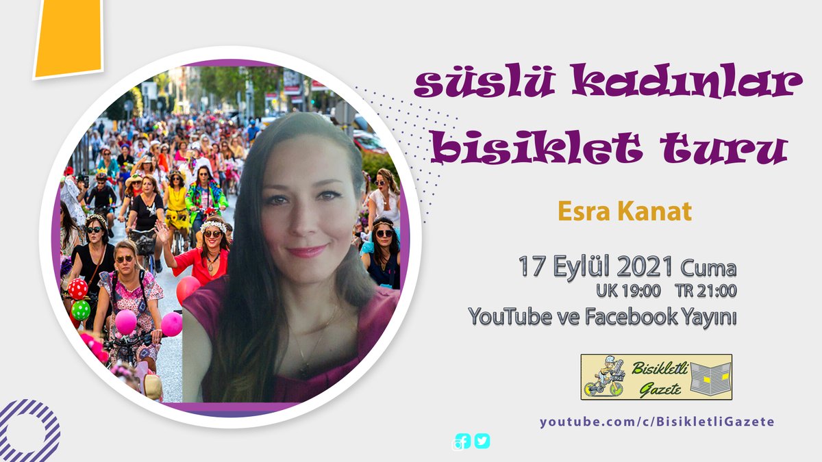 🎯Bisikletli Gazete söyleşilerinin bu bölümünde, önümüzdeki Pazar günü düzenlenecek "Süslü Kadınlar Bisiklet Turu"nu, bu etkinliğin Londra etabını organize eden Esra Kanat'la konuşuyoruz. 

#fancywomenbikeride #süslükadınlarbisikletturu #bisikletligazete #Londonbike #Londra