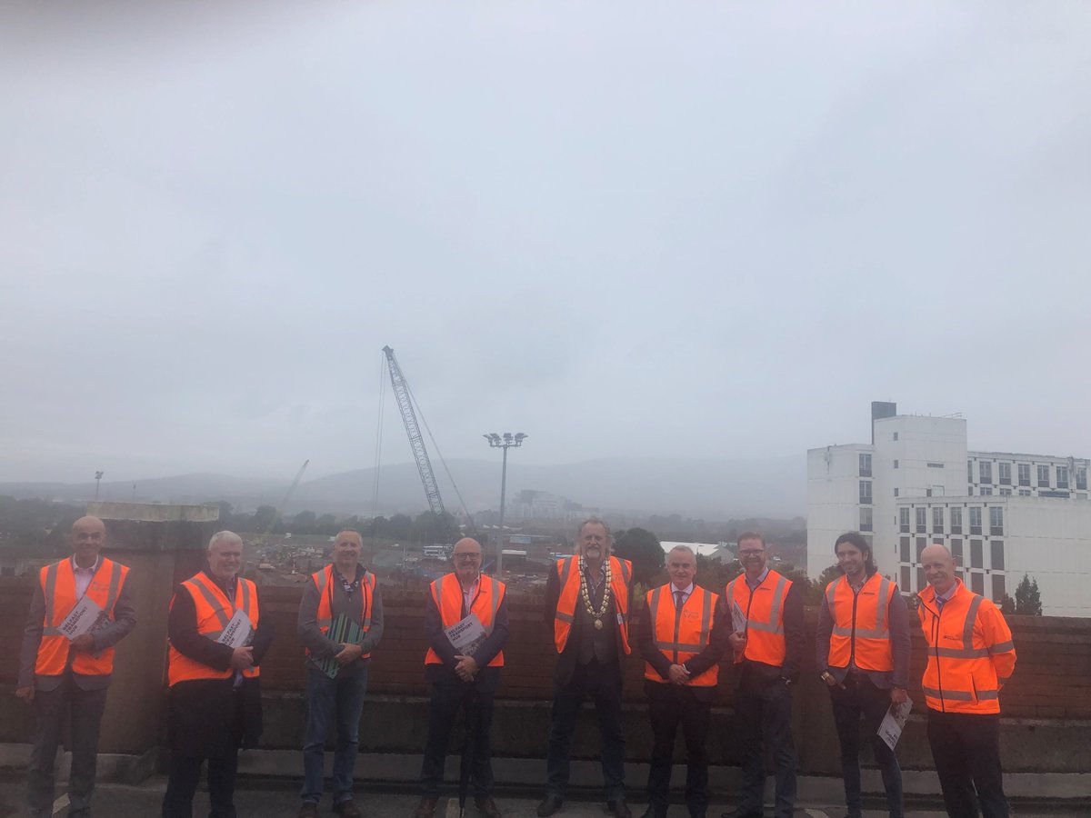 Translink_NI's tweet photo. We were pleased to welcome a delegation from @BelfastChamber to the Belfast Transport Hub viewpoint yesterday to learn more about this Flagship Project. 

#BTH #GenerationBTH https://t.co/yyap7DUbVk
