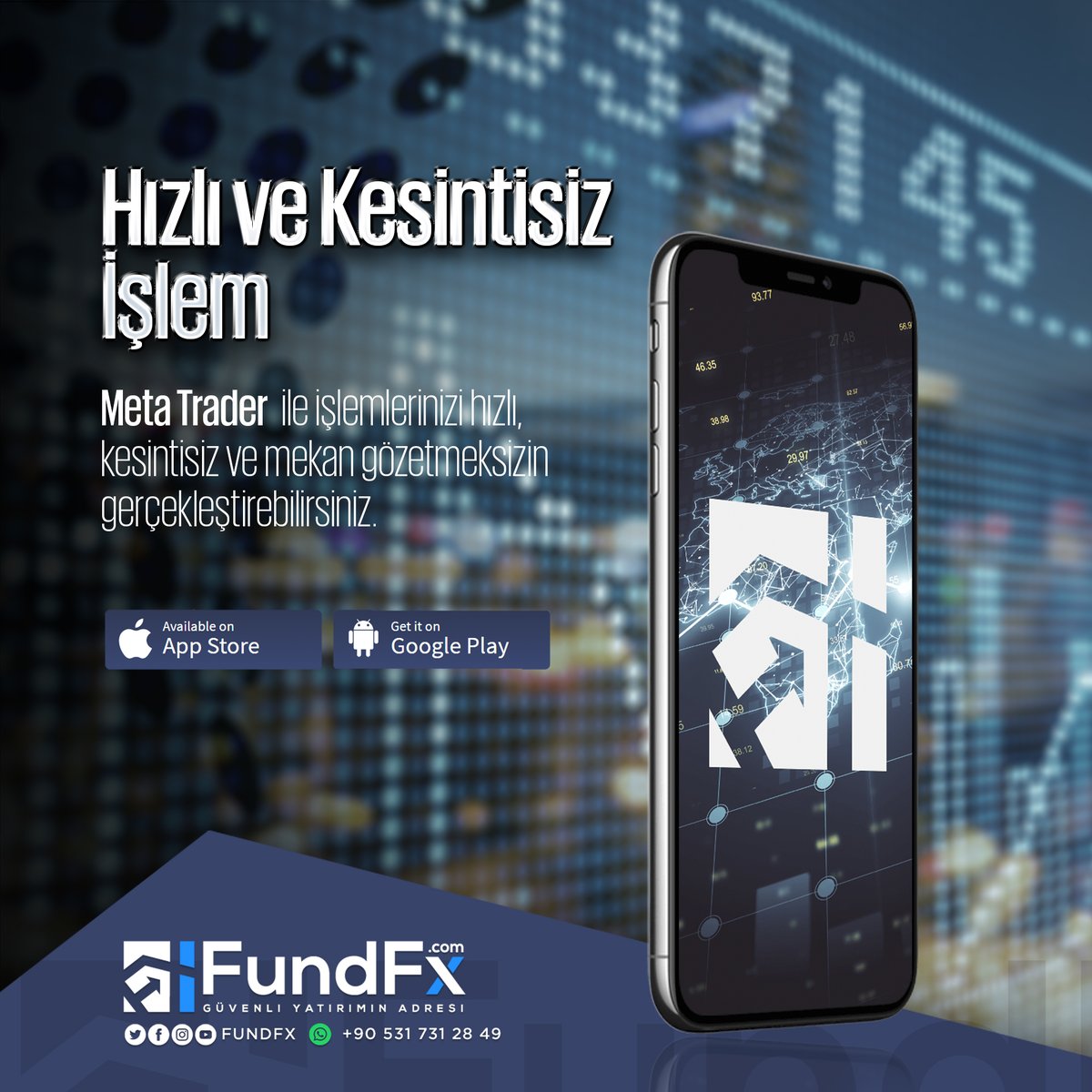 FundFX1's tweet photo. Meta Trader ile işlemlerinizi hızlı, kesintisiz ve mekan gözetmeksizin gerçekleştirebilirsiniz.
Bu sayede #yatırım larınız sürekli kontrolünüz altında olur ve istediğiniz zaman yatırımlarınıza yön verebilme özgürlüğüne kavuşursunuz. 
#forex #trader #fx #trading #metatrader https://t.co/WzwWX8HyQc