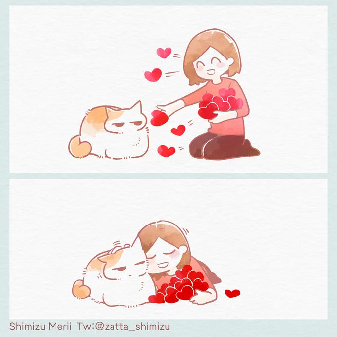 愛猫とのこの瞬間がなにより嬉しい…

(おまけ絵付き→https://t.co/MyTu0xOCEh) 