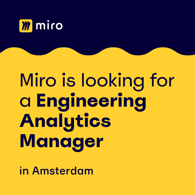 iOS_Arj's tweet image. We have a rather new exciting position that we&apos;re recruiting for in Amsterdam. This hire will be a founding member of the team, we have a lot growth plans moving ahead. Here&apos;s the spec ; lnkd.in/dC7BKJ95 #productanalytics #analytics #data #miro #miroishiring