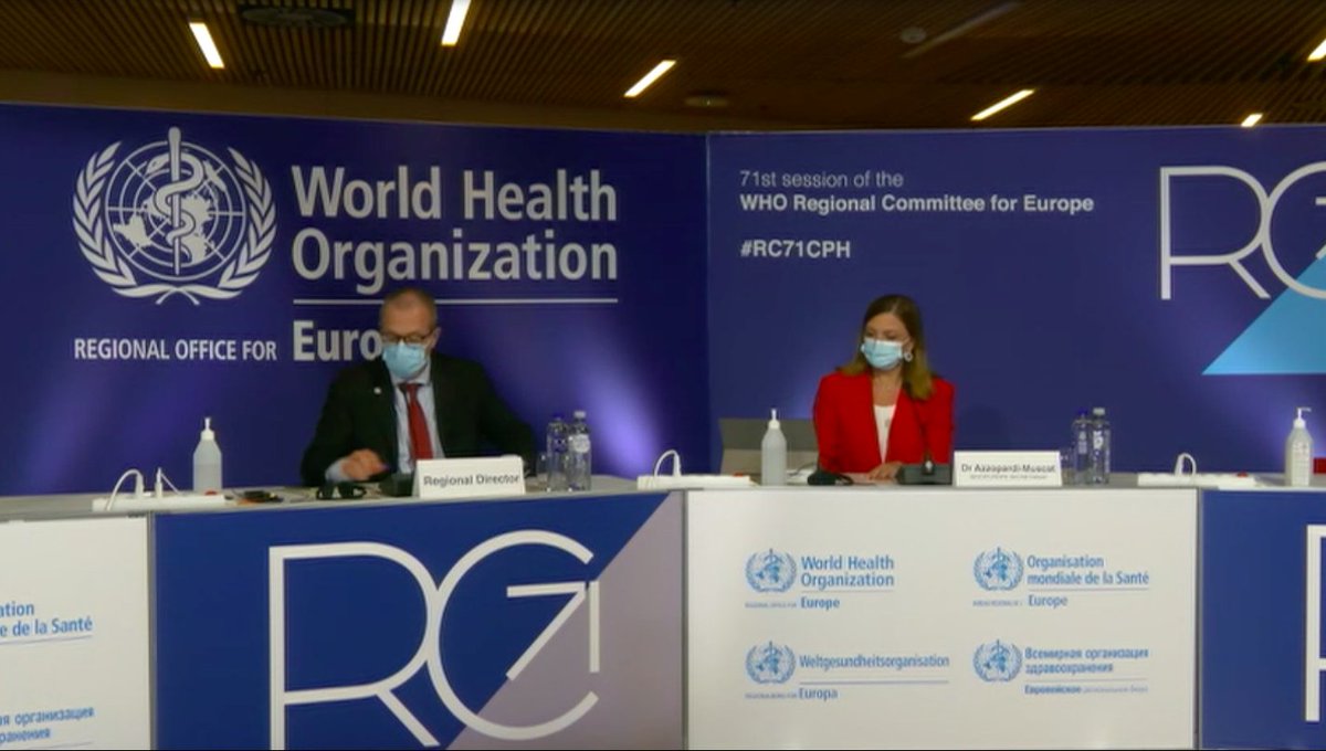 WHO_Europe_RHN's tweet photo. Let's start the #SmallCountriesInitiative session #RC71CPH:
Lessons learned during the COVID-19 pandemic and priorities for implementing the European Programme of Work 2020โ2025 in small countries.
Thanks @hans_kluge for opening the session. https://t.co/F1tu5FDnBy