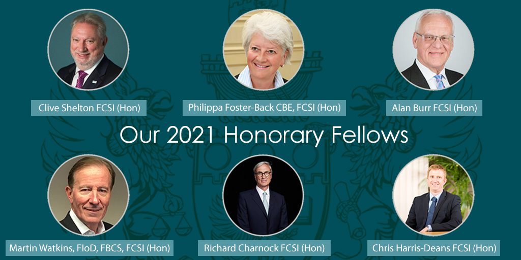 CISI's tweet photo. We are proud to announce our annual Honorary Fellowships have been awarded to six of our longstanding members. We thank them for their dedication towards our profession and look forward to their continued support and inspiration over the coming years. https://t.co/8HKBzQZRXP https://t.co/1UhDSv6nDq