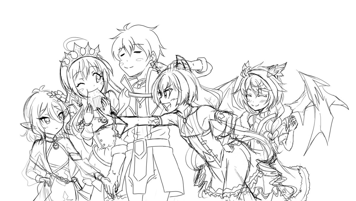 #このタグを見た人はラフ画とその完成絵を見せる 