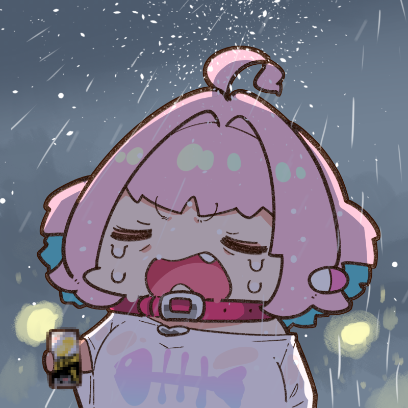 白坂小梅 ,夢見りあむ 「🌧️
💊 」|高遠くろ助のイラスト