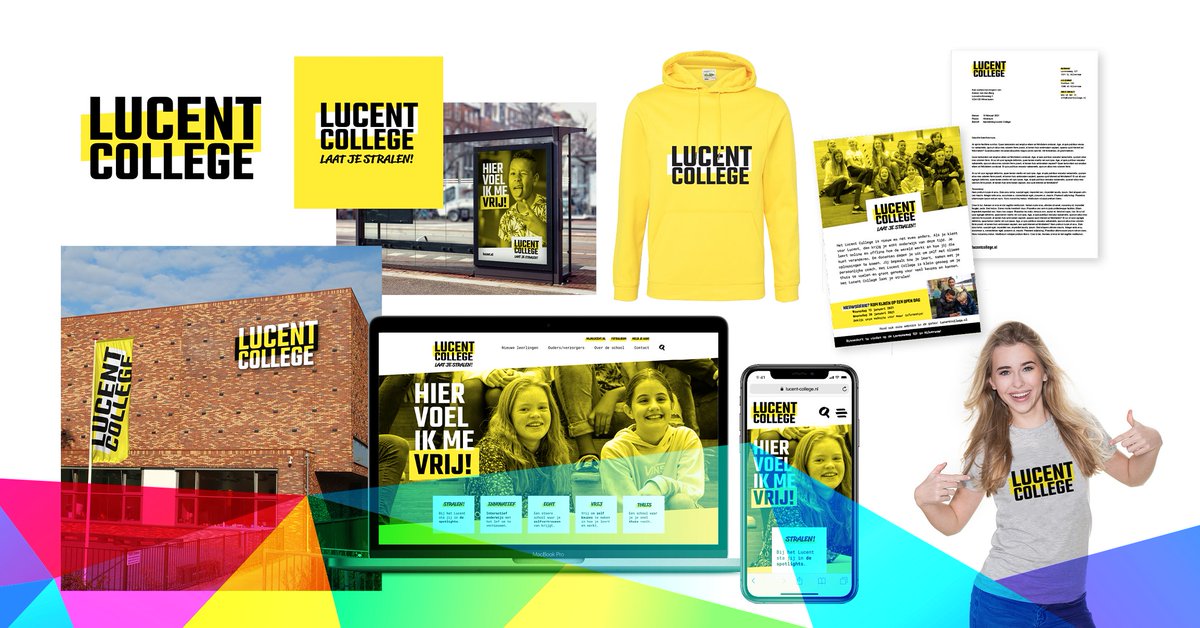 Voor het #LucentCollege hebben we samen met de school o.a. een merkwaarde traject gedaan en de visuele identiteit ontwikkeld. Benieuwd wat nog meer? Bekijk de case: detoekomst.nl/lucent-college #detoekomst #ontwerp #merkidentiteit #merkbeleving #nieuwewebsite #casevandetoekomst
