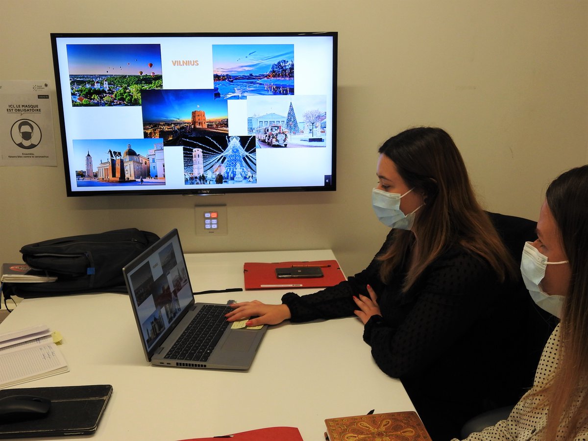 InclusU's tweet photo. 1/2 Thanks to #InclusU and #ErasmusPlus, Diana Dulko and Eglė Šimkutė, International Manager from @mru_university, performed peer-to-peer staff training at @univ_lille this week. https://t.co/NnP44Njd9T