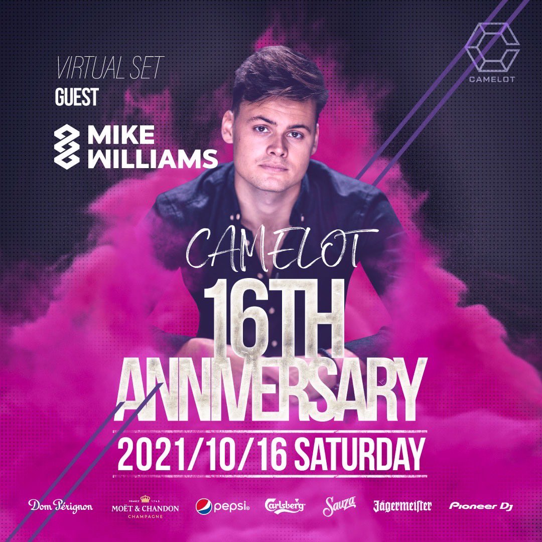 club_camelot's tweet photo. 👑SPECIAL INFORMATION👑
10/16(SAT)
CAMELOT 16TH ANNIVERSARY

■B3フロア
SP Guest:Mike Williams（Virtual live）
■B2フロア
TBA https://t.co/ZdhASje9b7