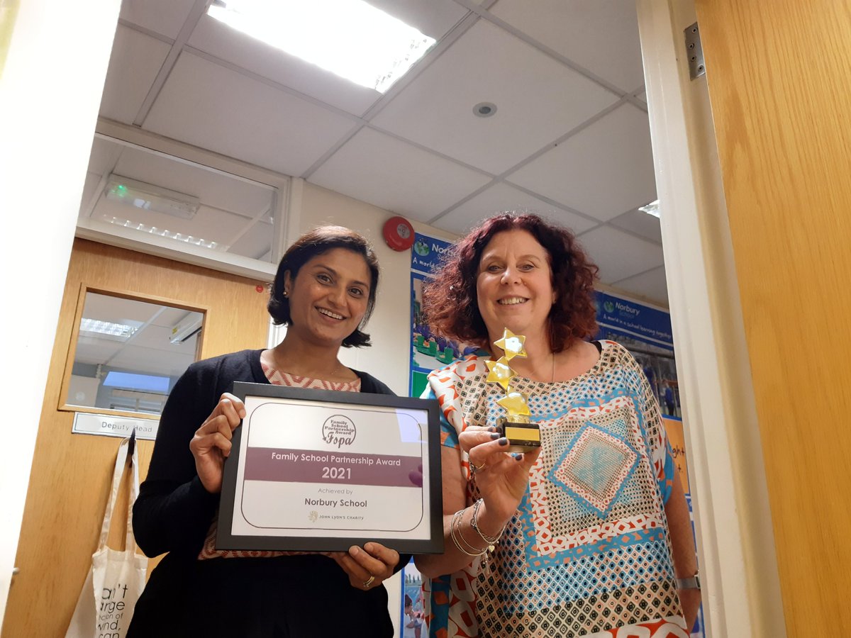 NorburySchool's tweet photo. So proud of the work undertaken &amp; all the families our Pastoral Team &amp; Parent Ambassadors have supported, new ways of working developed whilst undertaking the Family School Partnership Award @JohnLyonCharity @EalingLearning @harrow_council INSPIRATIONAL! Well done! https://t.co/FxmSOyHTmu