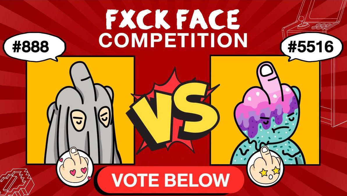 BartleyJimmy's tweet photo. I NEED YOUR HELP! @FxckFaceNft #888 is through to the quarter finals. Please join https://t.co/sKLi0UFPq1 and vote for me. This is going to be tough.....It's not what you can see but what you can't!
#fxckface #fxckfaceFO @crypto888crypto https://t.co/1E72krOcIy