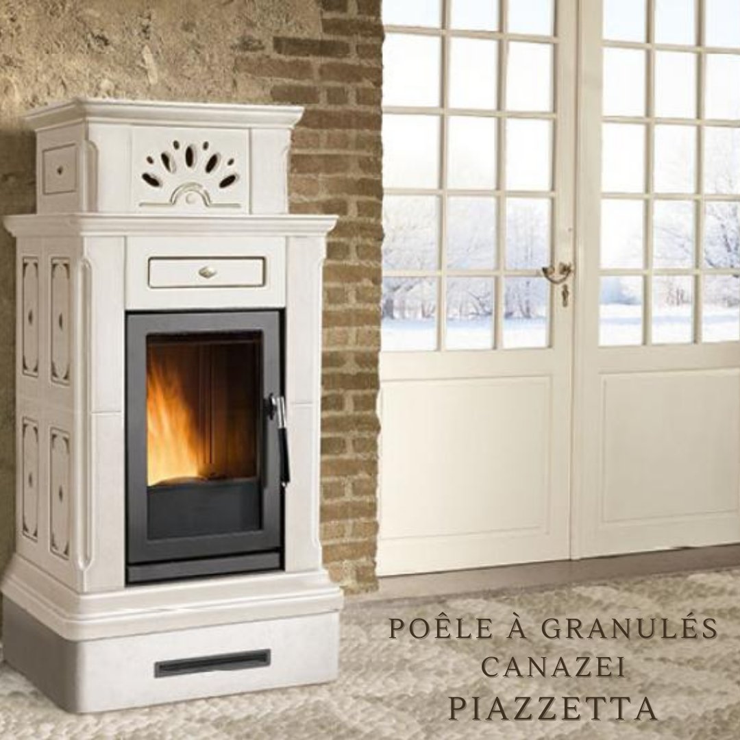 Originalité pour ce #poêle-cheminée à #granulés #Piazzetta.
Revêtement en faïence.
#VentePoêle37
#VenteEtInstallationCheminées37
#Toursmaville
#toursmetropole
